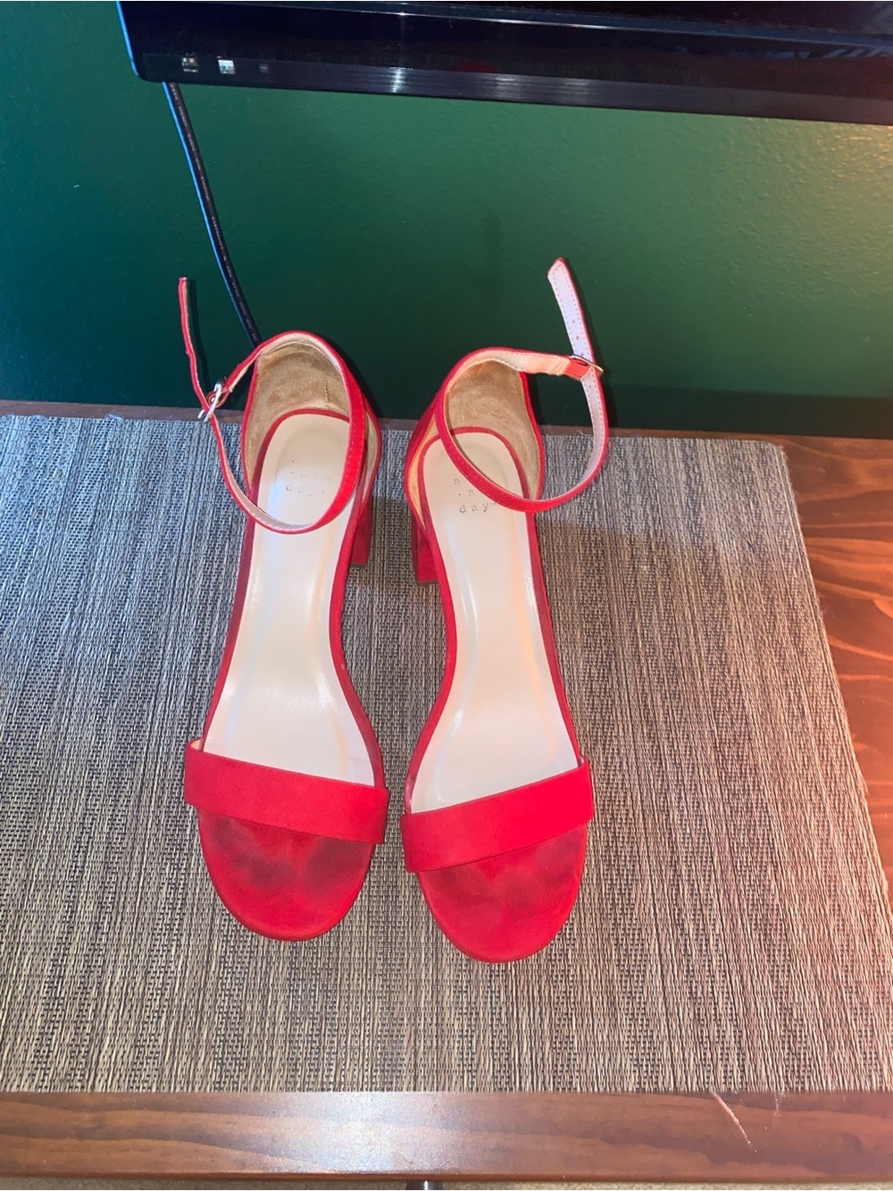 ❤️ A New Day Michaela Heels – Cherry Red Suede | Size 9.5 - Picture 4 of 6